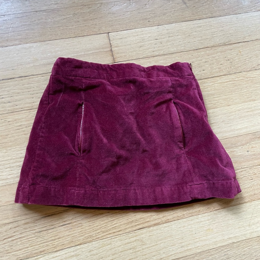 Jacadi velvet skirt wine colored